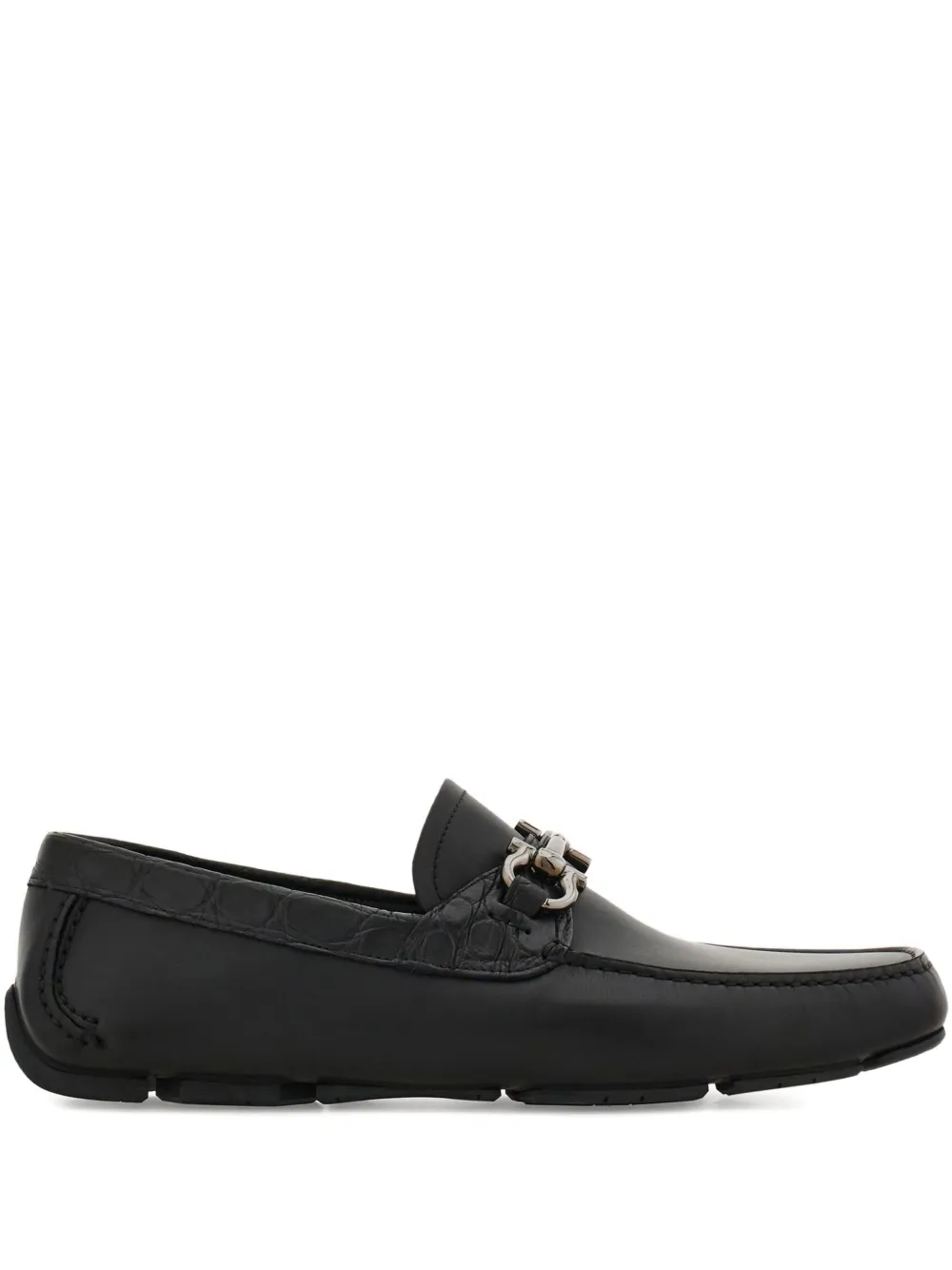 Ferragamo Loafers met Gancini-gesp Zwart