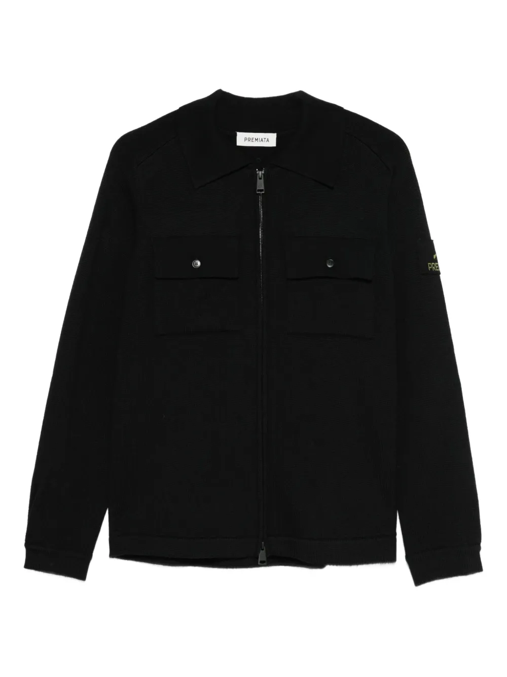 Premiata zip-up pocketed cardigan | Black | Image 1