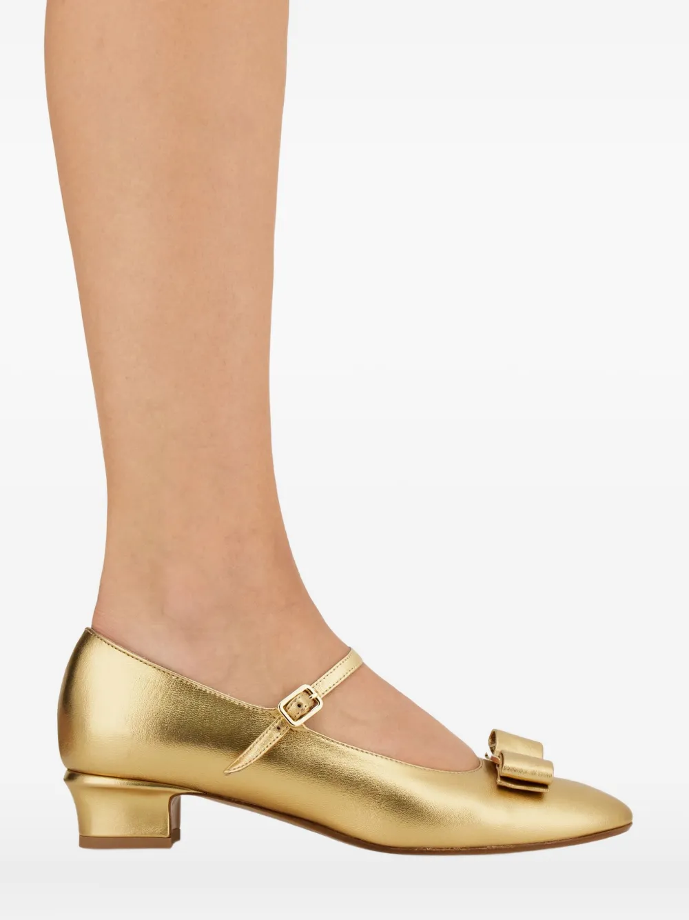 Ferragamo 30mm Mary Jane Vara Bow pumps Goud