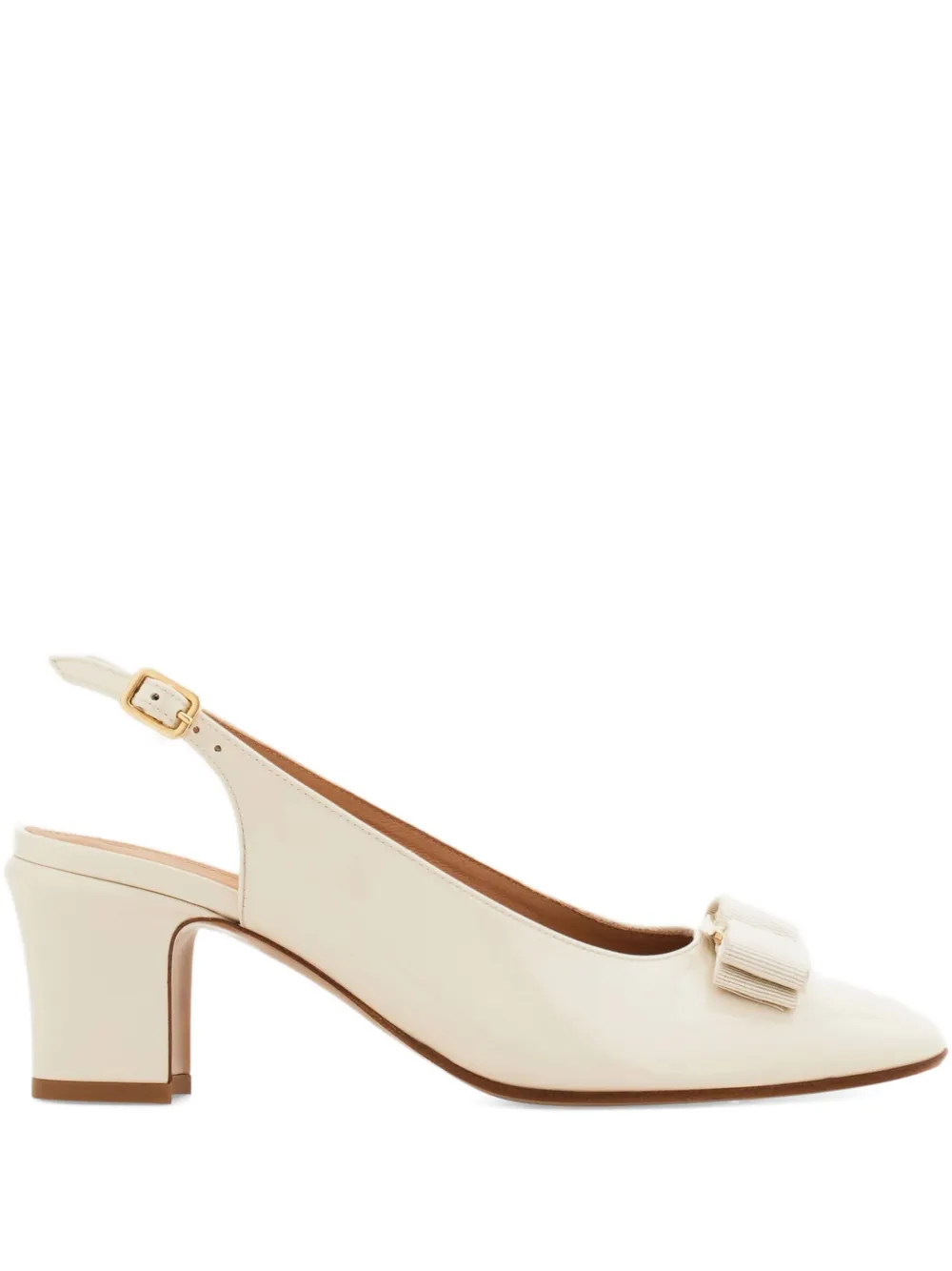 Ferragamo 50mm Vara Bow slingback pumps Wit