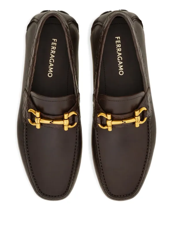 Ferragamo ガンチーニ ローファー | ブラウン | FARFETCH JP