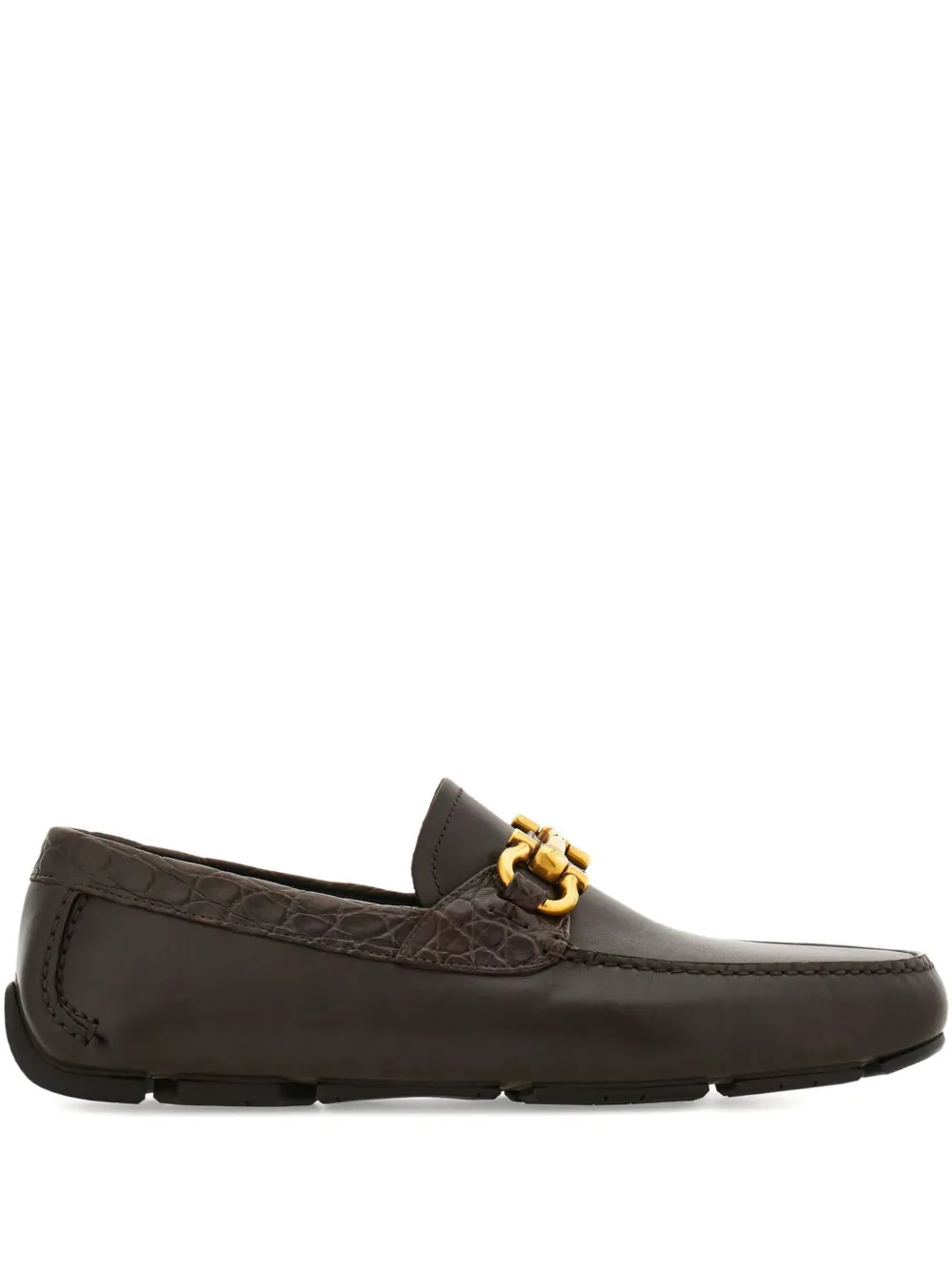 Ferragamo Loafers met Gancini-gesp Bruin