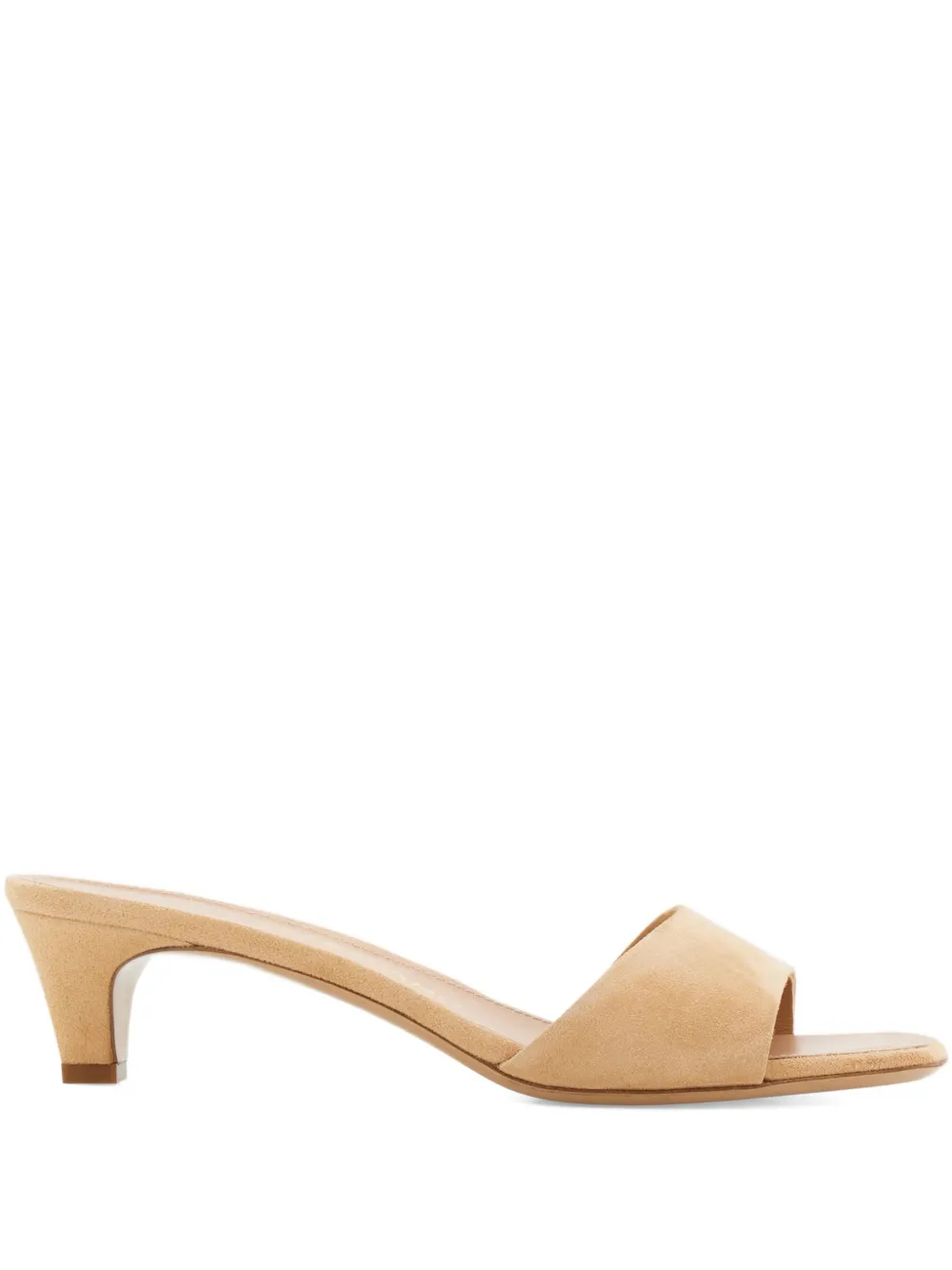 Ferragamo 40mm sandalen met teenbandje en hak Beige