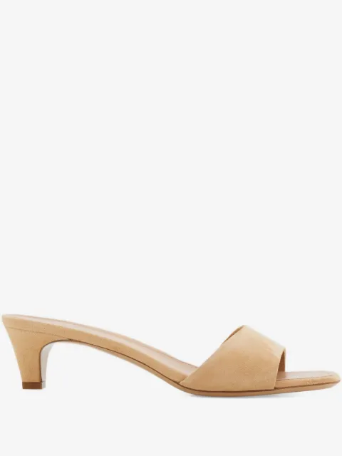 low heeled slides