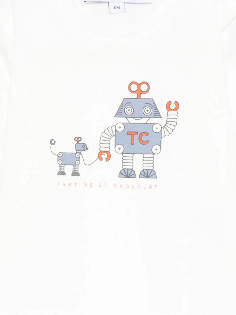 Tartine Et Chocolat Robot-dog Print Top In White