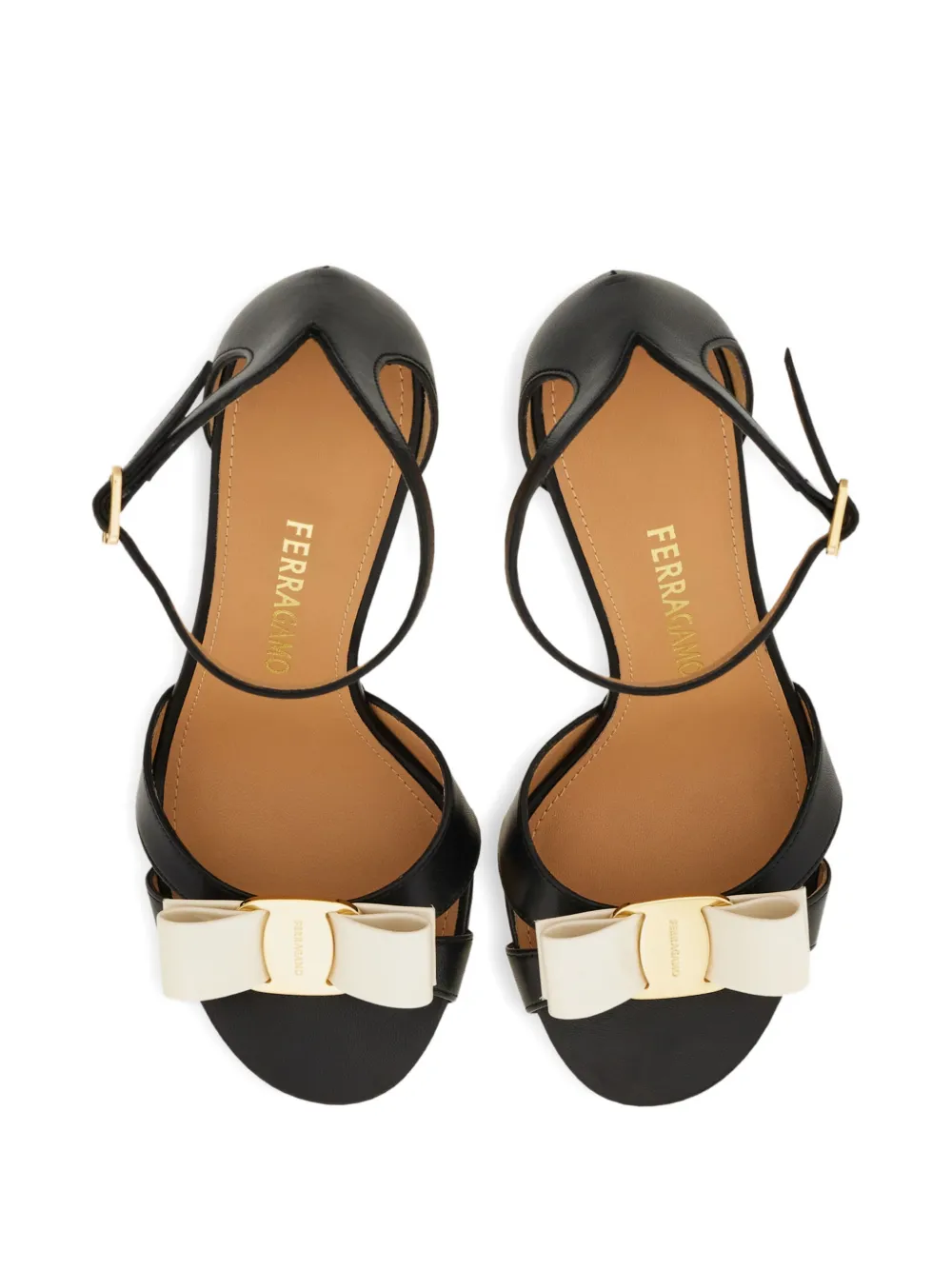 Ferragamo 90 mm Vara sandalen met strik Zwart
