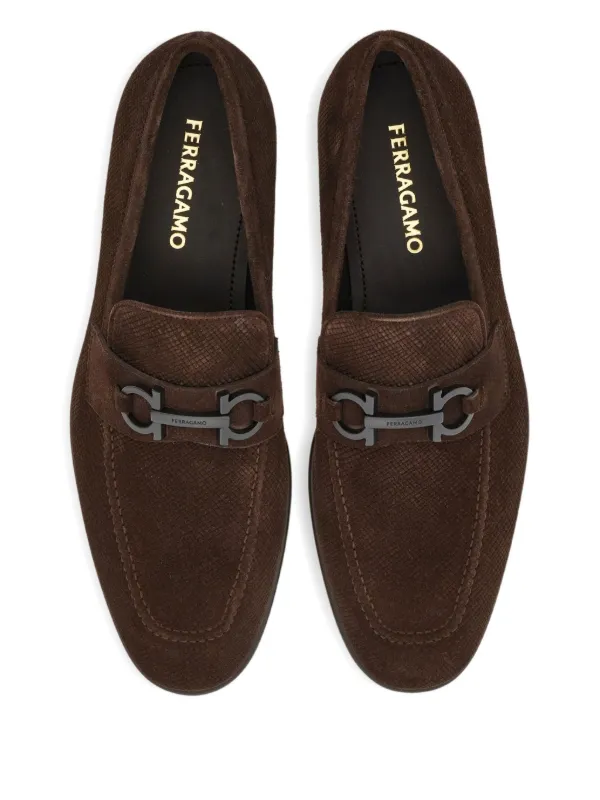 Ferragamo ガンチーニ スエード ローファー | ブラウン | FARFETCH JP