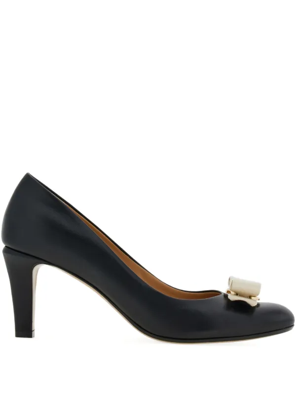 FERRAGAMO ブラックリボンパンプス 5 1/2D Ferragamo ヴァラリボン パンプス | ブラック | FARFETCH JP