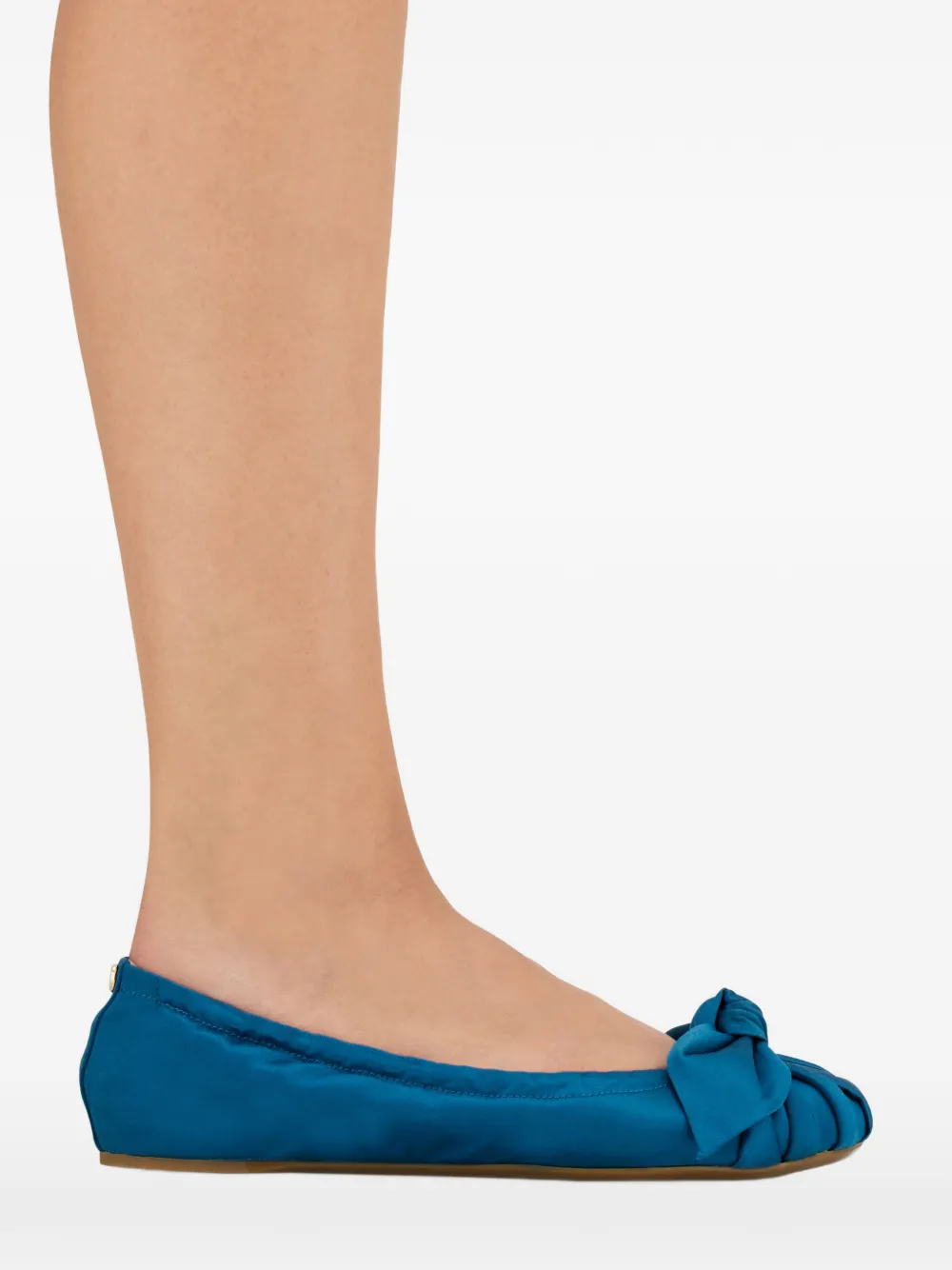 Ferragamo bow embellished ballet flats Blauw