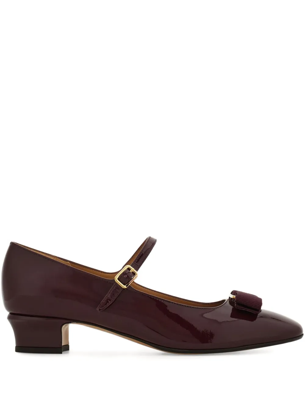 Ferragamo 30 mm Vara-bow Mary Jane pumps Paars