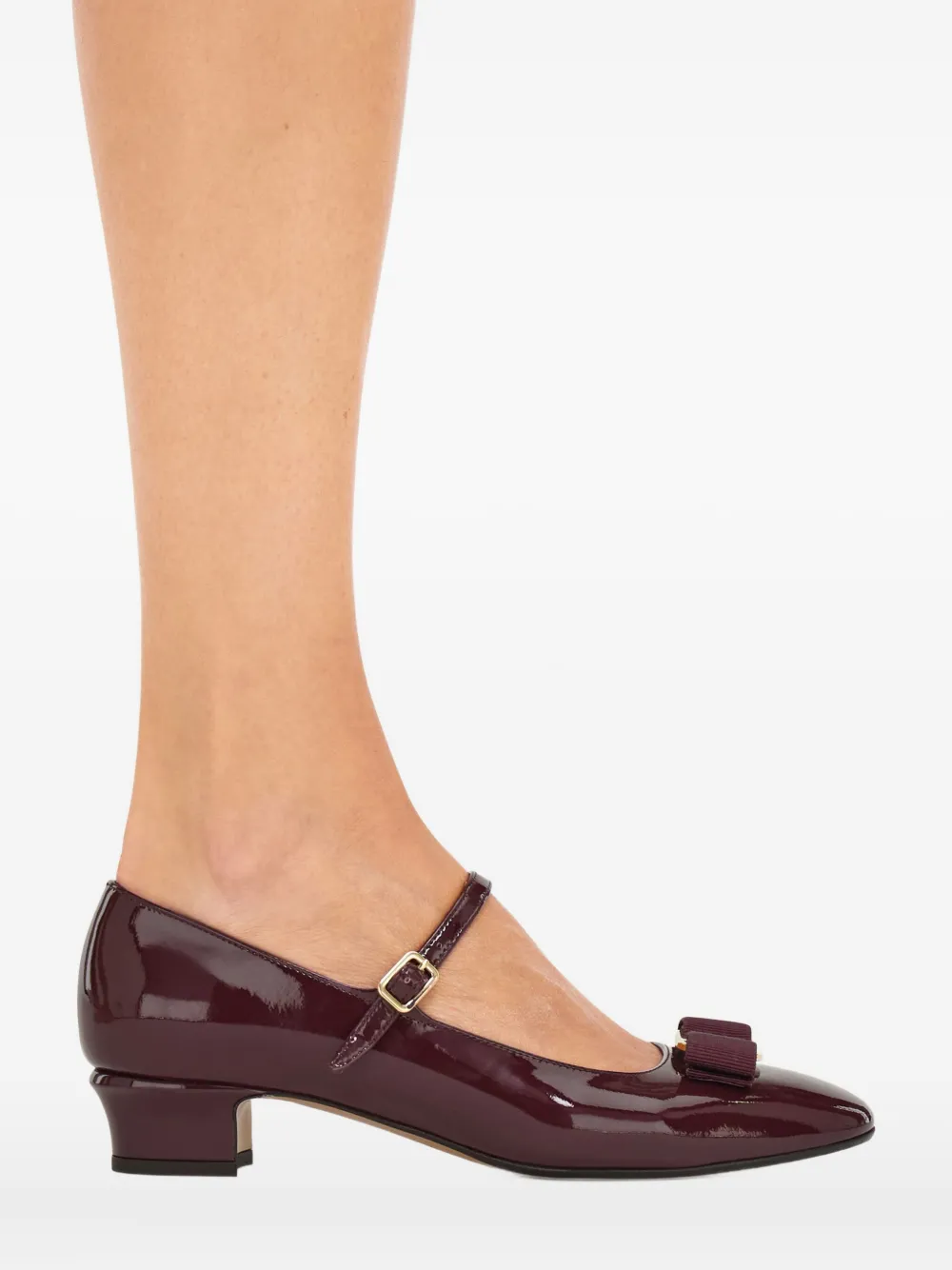 Ferragamo 30 mm Vara-bow Mary Jane pumps Paars
