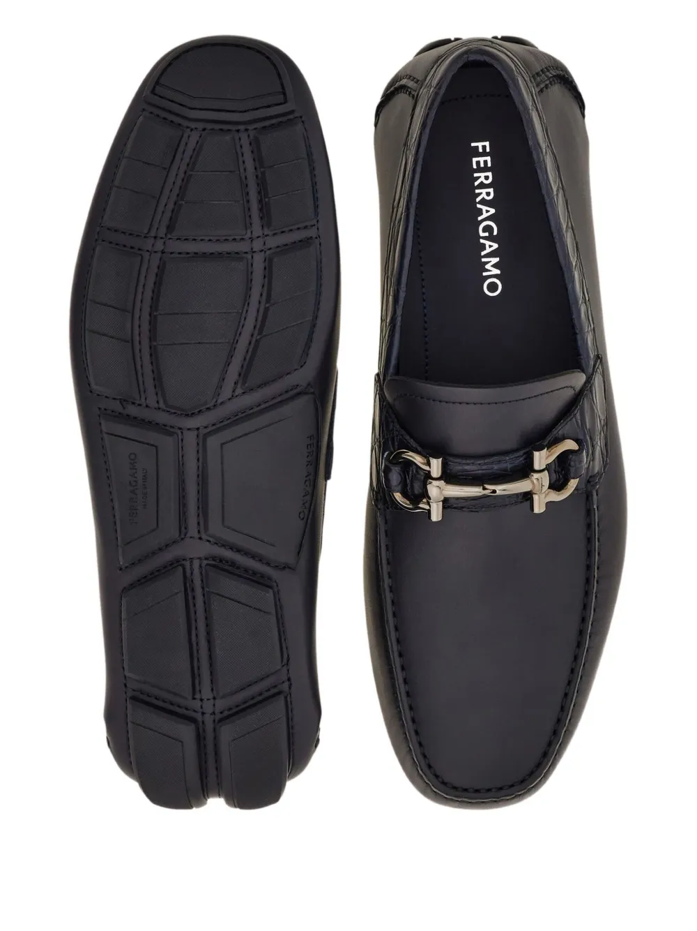 Ferragamo Loafers met Gancini-gesp Blauw