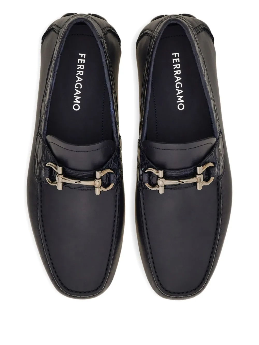 Ferragamo Loafers met Gancini-gesp Blauw