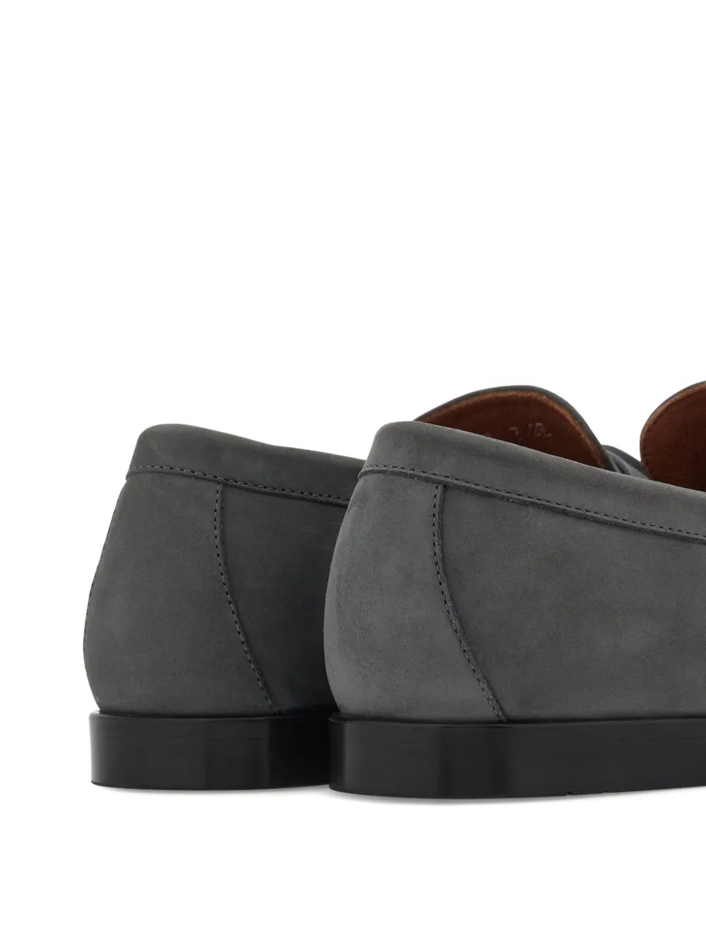 Ferragamo leather loafers Grijs