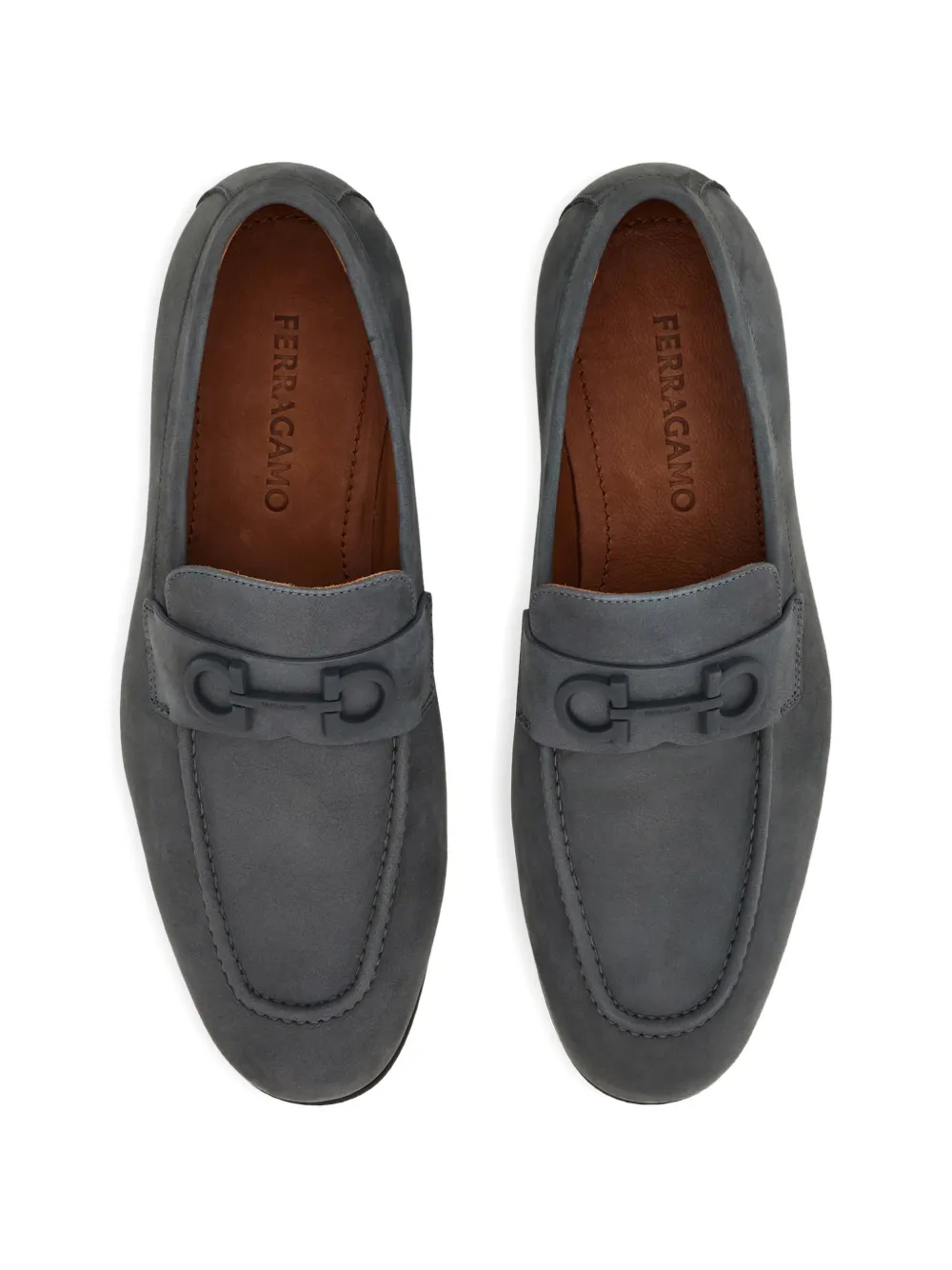 Ferragamo leather loafers Grijs
