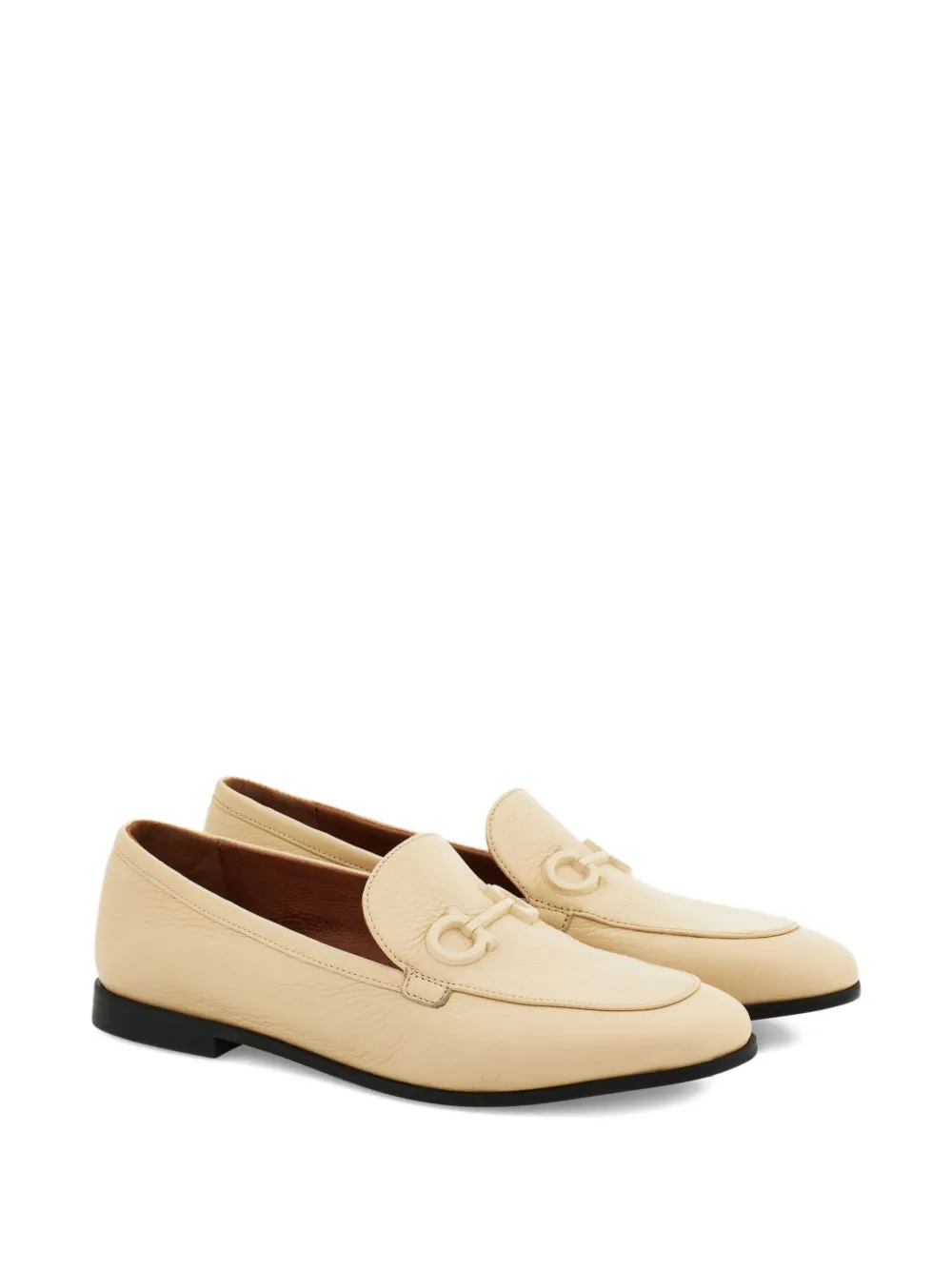 Ferragamo Loafers met Gancini-gesp - Beige