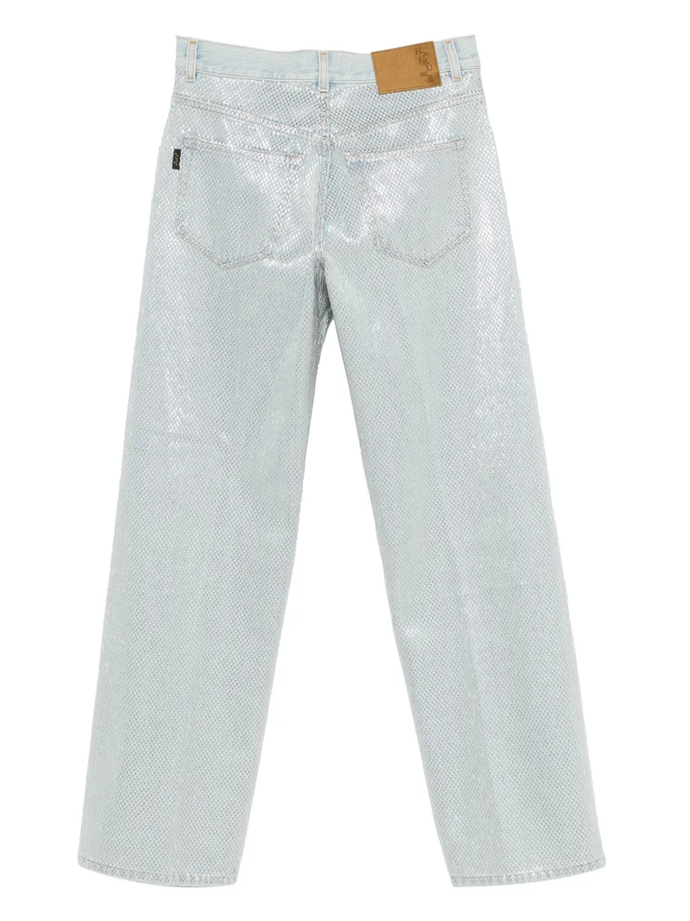 Haikure Sequin-embellished Straight-leg Trousers In Blue