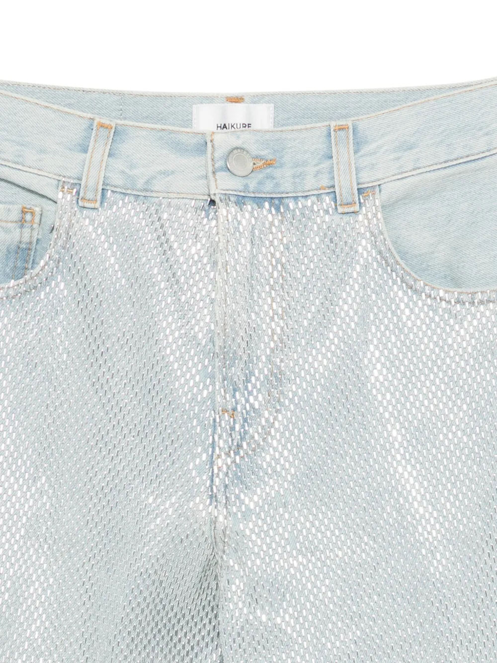 Haikure Straight broek met pailletten L0904 LIGHT BLUE