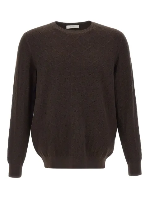 DIKTAT diamond-pattern crew-neck sweater