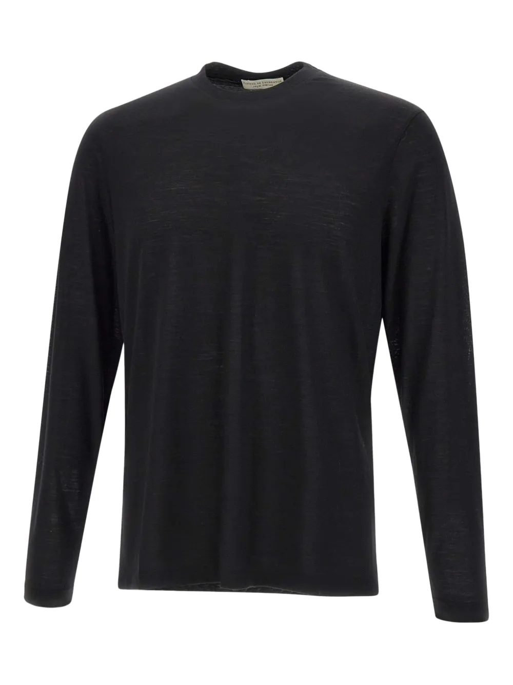Filippo De Laurentiis Cashmere-wool Blend Crew Neck Sweater In Black