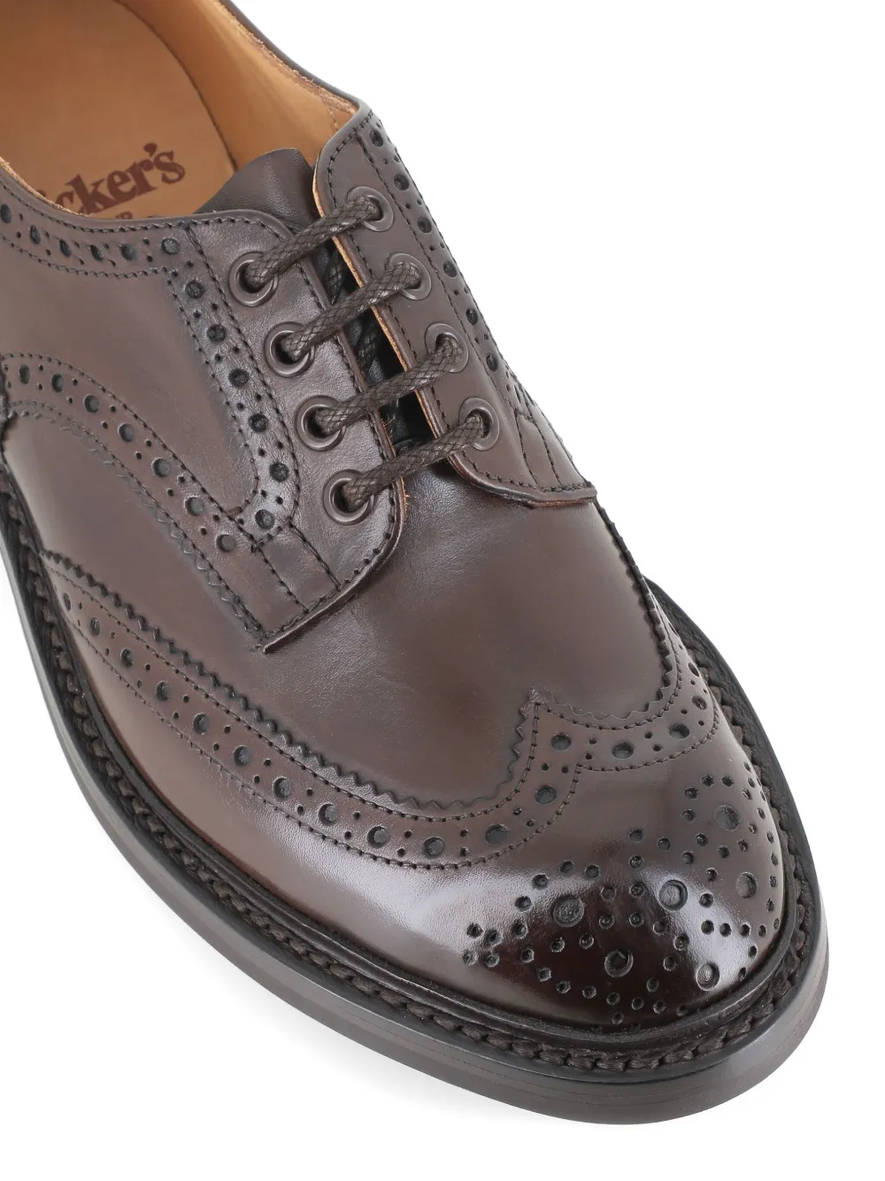 Tricker's Bourton brogue derby schoenen Bruin