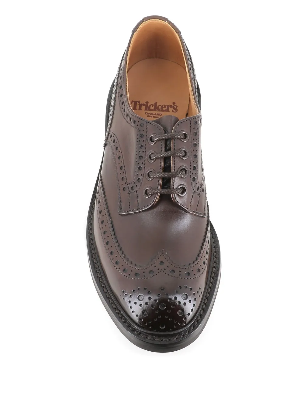 Tricker's Bourton brogue derby schoenen Bruin