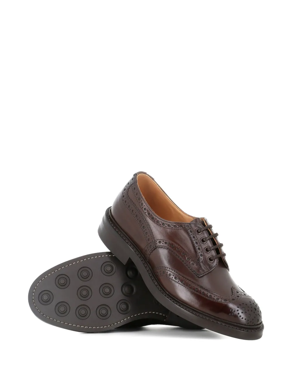 Tricker's Bourton brogue derby schoenen Bruin