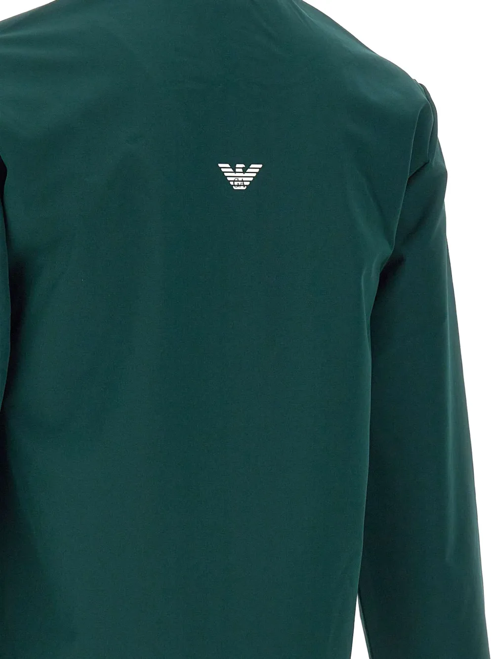 Ea7 Emporio Armani Sweater met logoprint en ritssluiting Groen