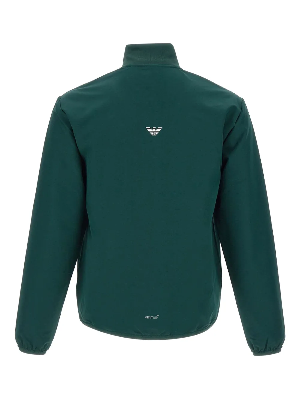 Ea7 Emporio Armani Sweater met logoprint en ritssluiting Groen