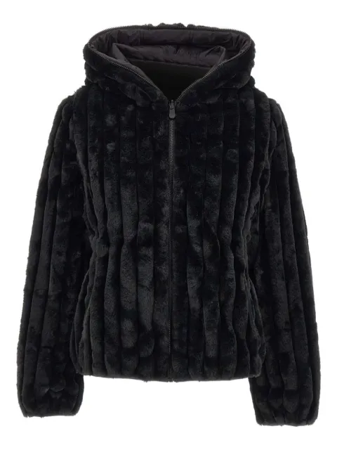 Save The Duck ribbed faux-fur hooded jacket