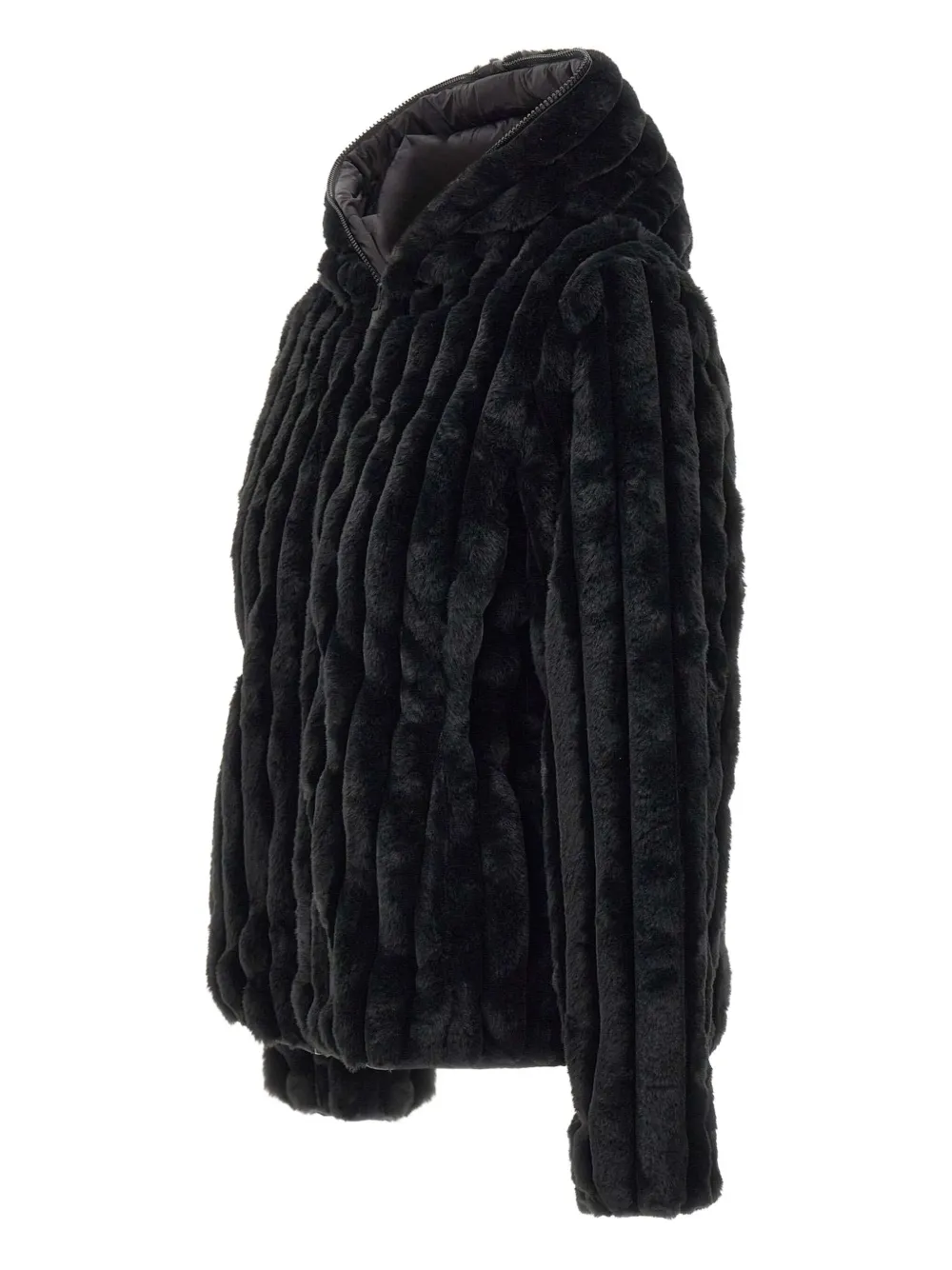 Save The Duck ribbed faux-fur hooded jacket | Faux Fur & Shearling Coats | Image 2