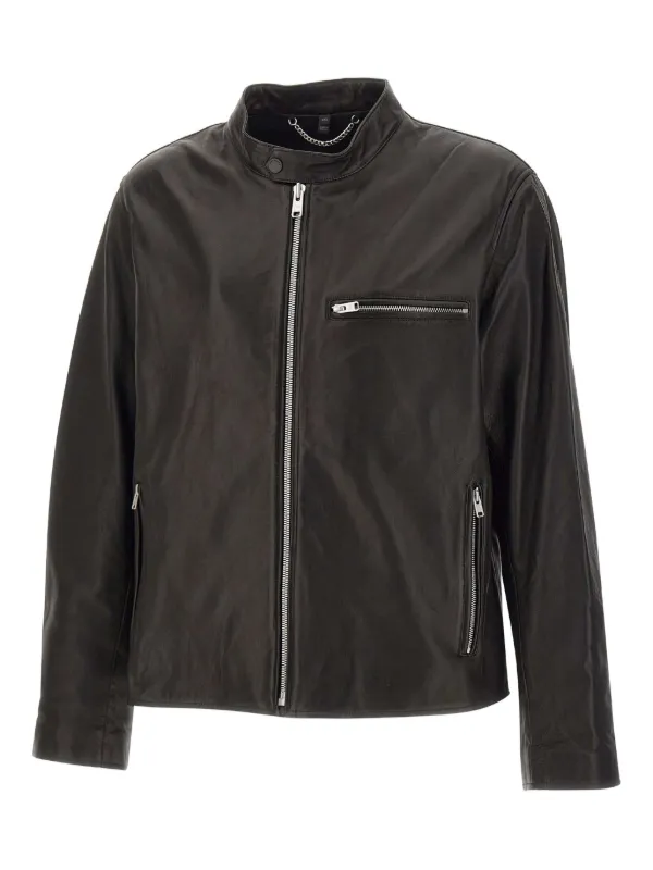Belstaff ブラック レザージャケット Belstaff ジップアップ レザージャケット | ブラック | FARFETCH JP