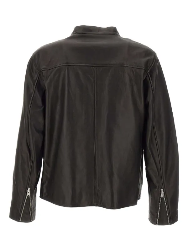 Belstaff ジップアップ レザージャケット | ブラック | FARFETCH JP