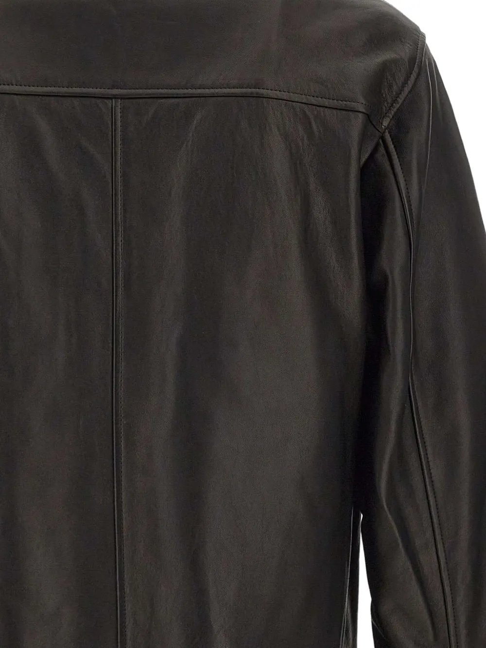 Belstaff Zip-up Leather Jacket In Blue