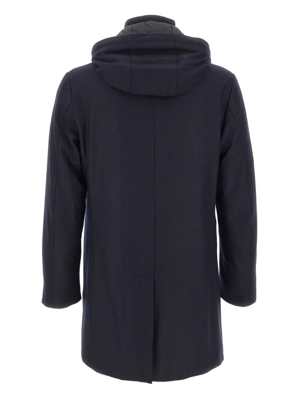 Montecore Hooded Buttoned Coat In Blue