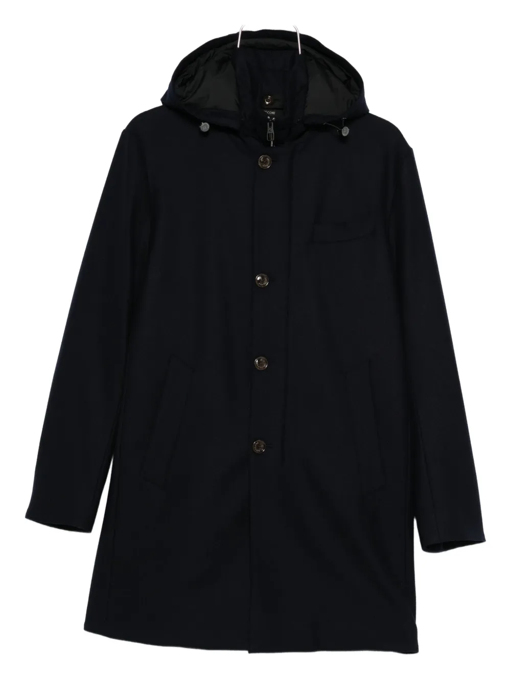 Montecore hooded buttoned coat | Blue | Image 1