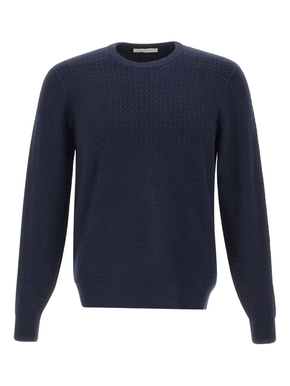 DIKTAT cable-knit crew-neck sweater | Blue | Image 1