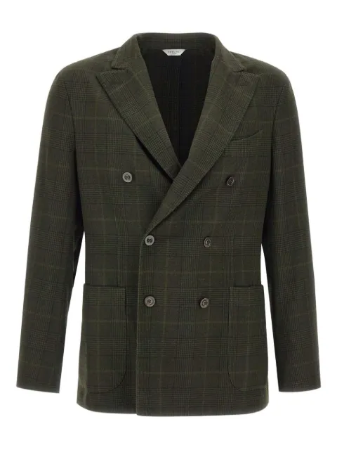Boglioli peak-lapel check blazer 