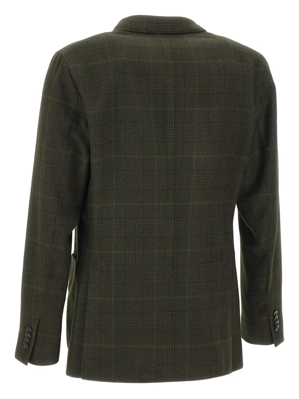 Boglioli Peak-lapel Check Blazer In Green