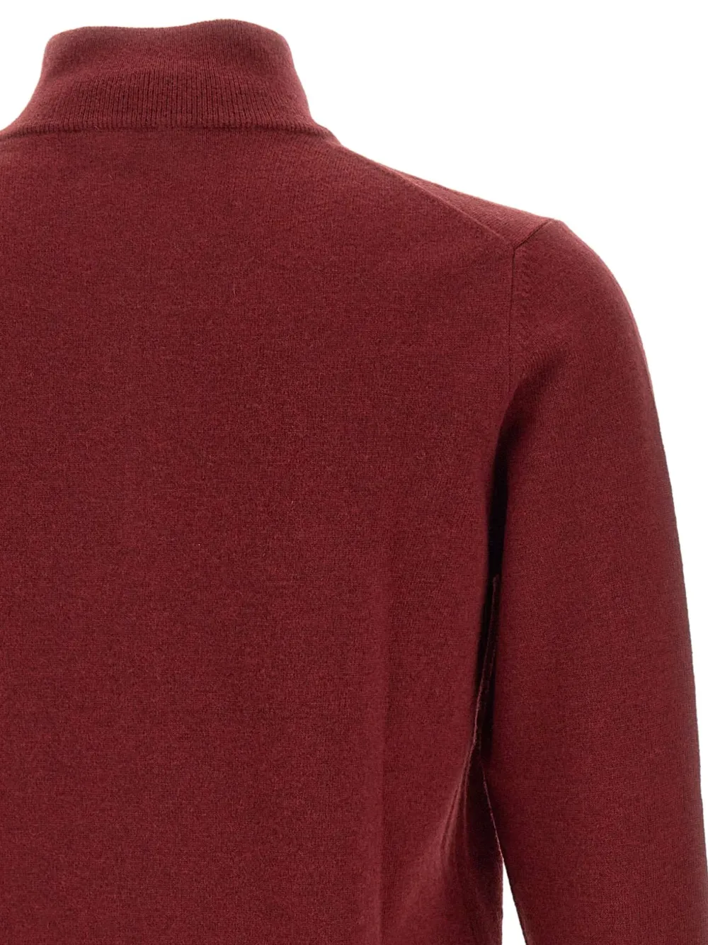 Kangra Cashmere Half-zip High-neck Sweater In Red