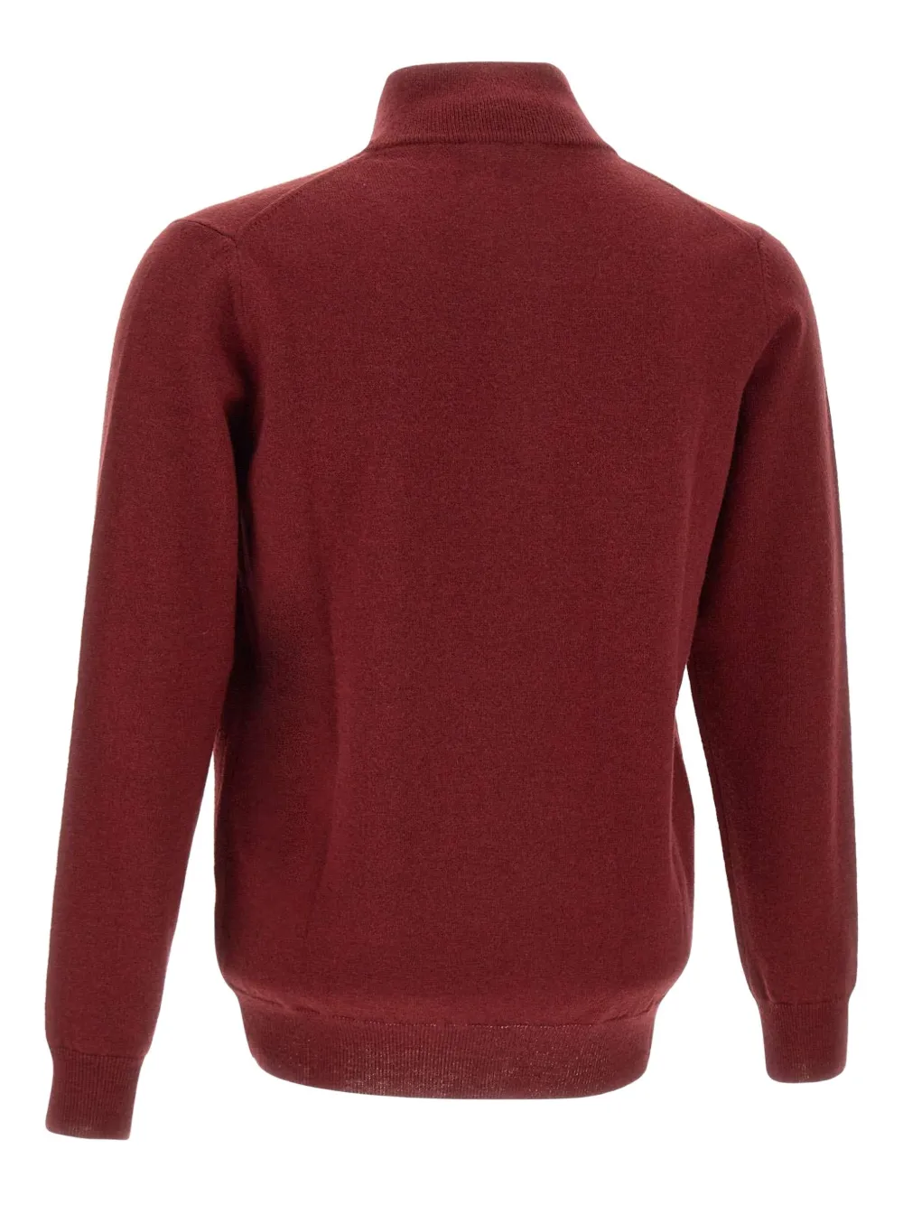 Kangra Cashmere Half-zip High-neck Sweater In Red