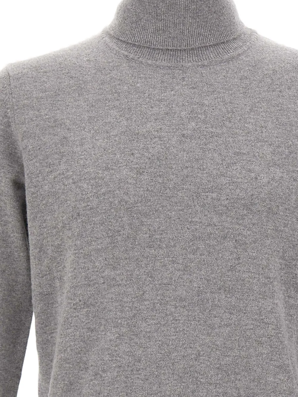 Kangra Cashmere Turtleneck Ribbed-edge Sweater In Gray