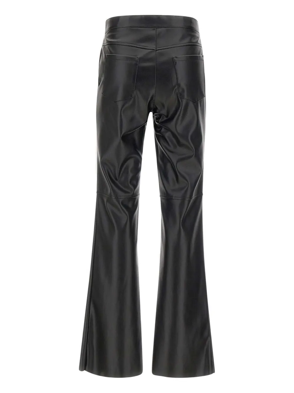 Kaos faux-leather flared trousers - Zwart