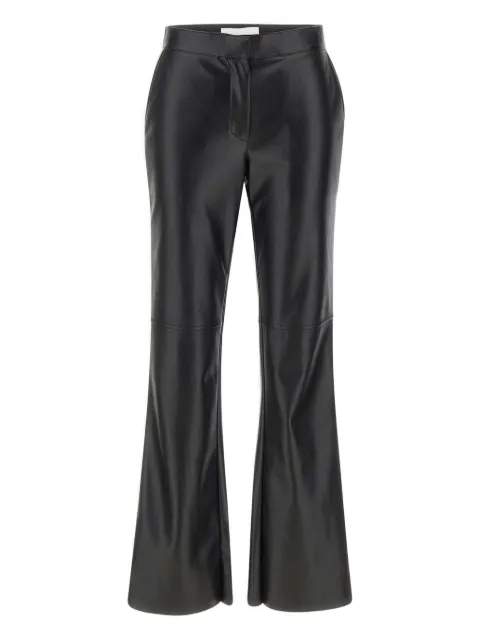 kaos faux-leather flared trousers