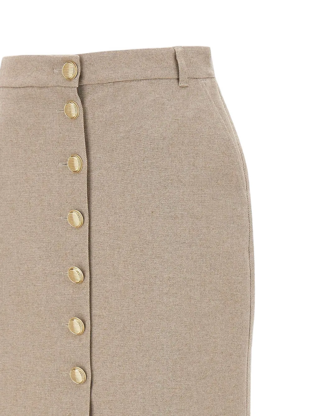 Marella Button-front Midi Skirt In Neutral