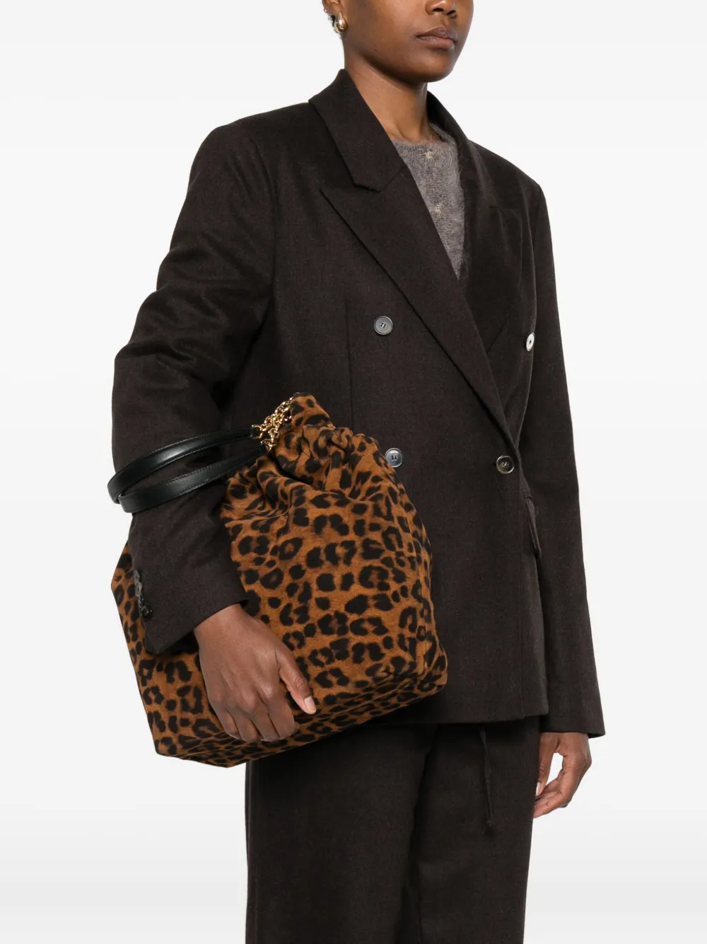 DeMellier Miami shopper met kettinghengsel - Bruin