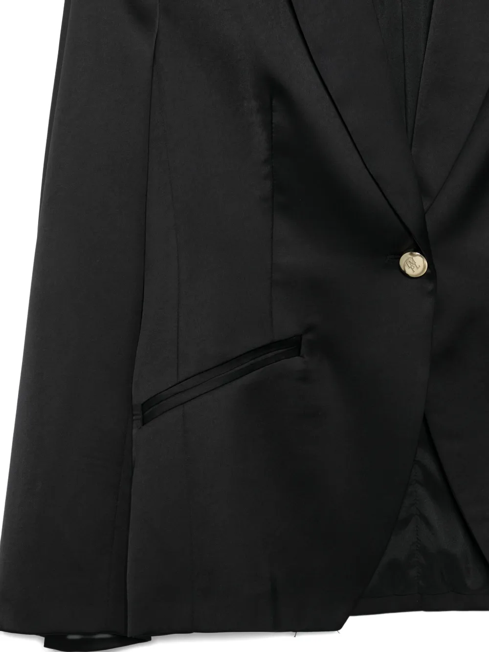 Imperial Peak-lapel Single-breasted Blazer In Black