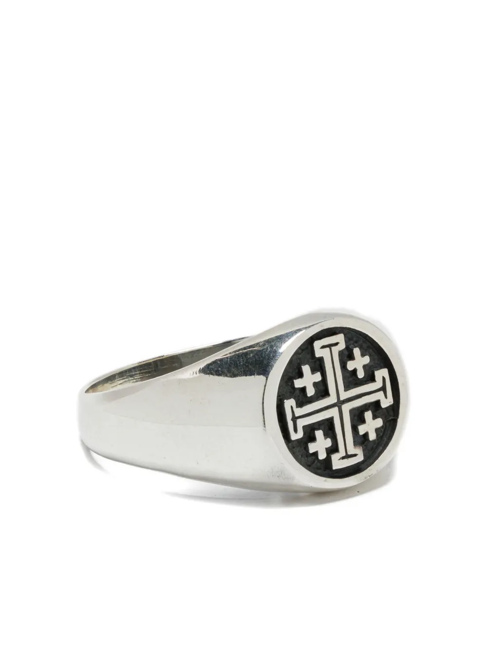 OBSIDIAN cross-motif ring | Silver | Image 1
