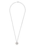 OBSIDIAN coin-pendant necklace - Silver