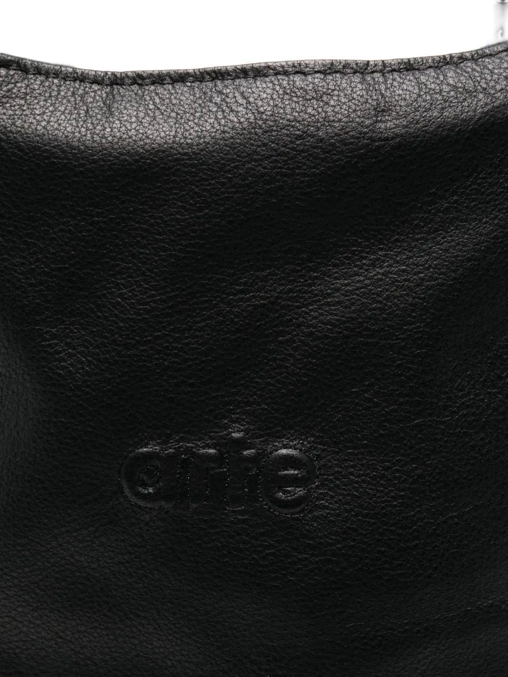 Arte Antwerp Leather Tote Bag In Black